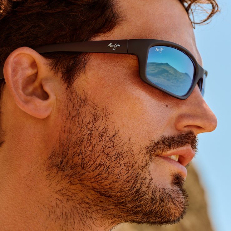 man wearing Maui Jim Kanaio Coast sunglasses